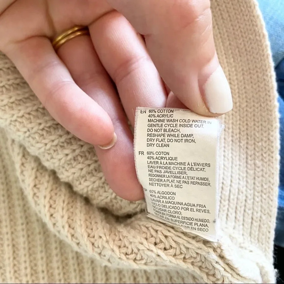 RD Style Ivory Cream Crew Neck Knit Sweater - Picture 10 of 10